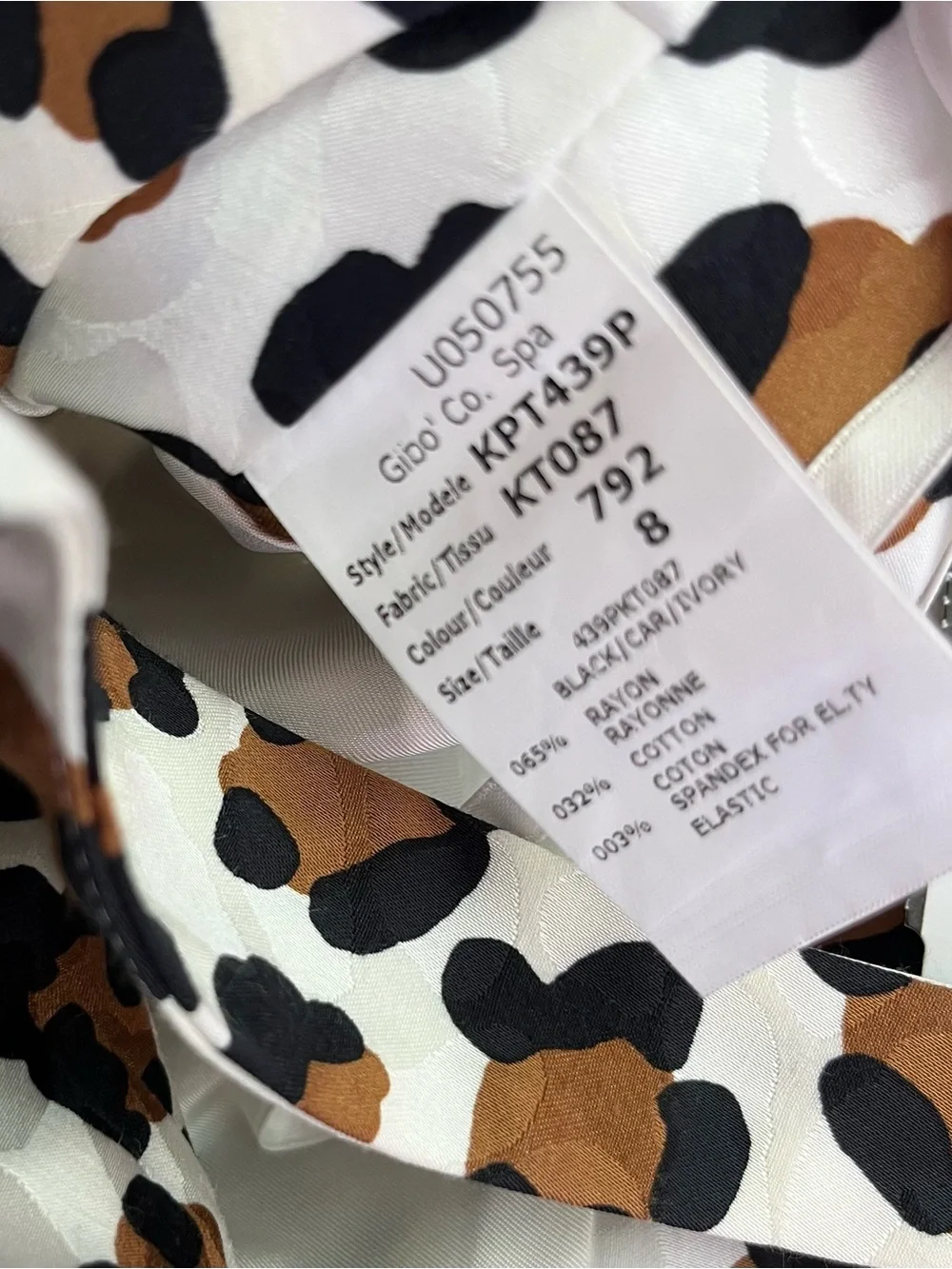 Michael Kors Collection Cotton Blend Sleeveless Leopard Sheath Dress From Italy